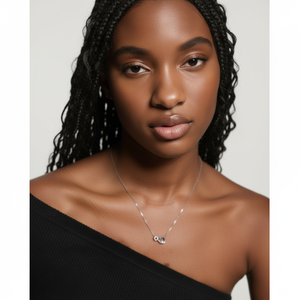 Collar de Corazón de Moda, Chapado en Oro, Cadena de Acero Inoxidable, Diamante, Perla, Lindo Patrón de Letras de Animales, Religioso Cristiano - Product Image 1