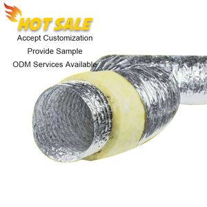 Ống gió nhôm dẻo cách nhiệt, ống gió nhôm cách nhiệt gia cường tùy chỉnh, ống gió nhôm dẻo cách nhiệt - Product Image 1