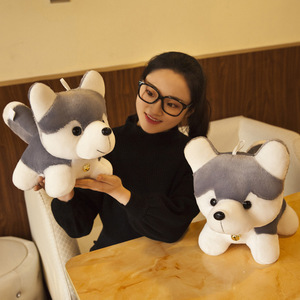 Peluche <span class=keywords><strong>de</strong></span> Perro <span class=keywords><strong>Husky</strong></span> Suave y Abrazable con Campana, Diferentes Tamaños, Regalo para Amantes <span class=keywords><strong>de</strong></span> Mascotas, Compañero para Dormir, Decoración para Sofá - Product Image 4