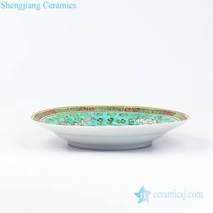 Assiette en porcelaine Famille Rose de style dynastie Qing, reproduction RZPV04-A/B/C - Product Image 6