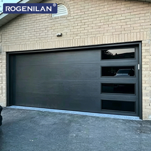 Portes <span class=keywords><strong>de</strong></span> <span class=keywords><strong>garage</strong></span> sectionnelles intelligentes isolées sur mesure <span class=keywords><strong>de</strong></span> l'usine Rogenilan, en aluminium, avec double vitrage trempé - Product Image 6