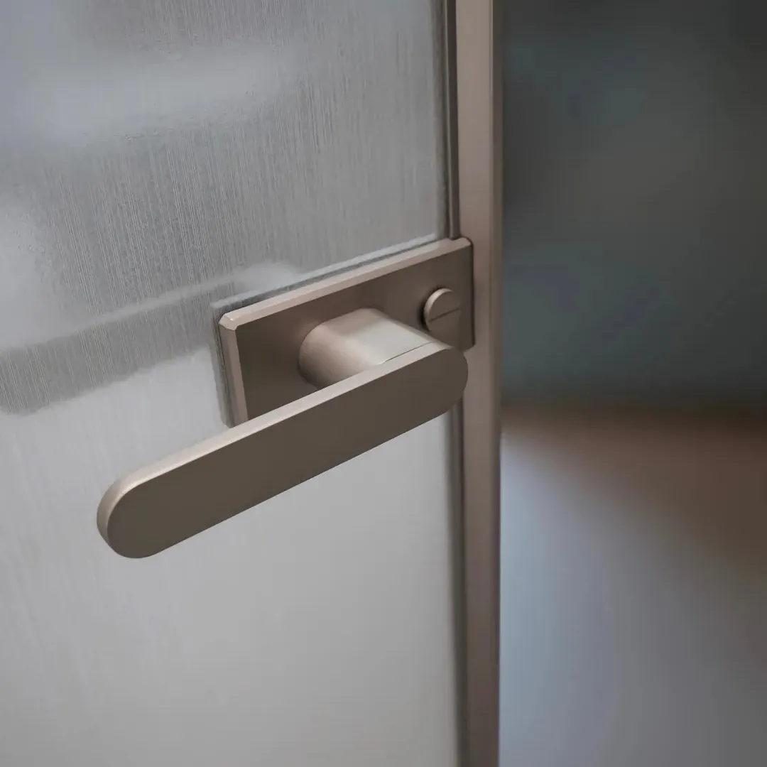 Fechadura de porta de alumínio para escritório, maçaneta de vidro para porta deslizante, fechadura sem chave