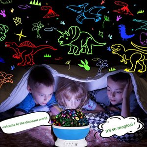 360 graus de Rotação de Luz Crianças Noite Dinossauro e Carros Projetor, 9 4 Lâmpadas LED Cor Clara Mudança com Cabo USB - Product Image 5