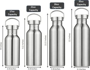 Botella de Agua Térmica de Acero Inoxidable SUS304 de Doble Pared, Aislada al Vacío, Portátil, para Deportes y Running, de Fabricante Profesional - Product Image 4
