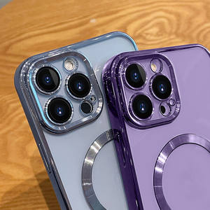 Nuove Custodie Magnetiche Trasparenti di Lusso Morbide con Protezione Completa e Copri-Obiettivo per <span class=keywords><strong>iPhone</strong></span> 16 15 14 13 12 <span class=keywords><strong>11</strong></span> <span class=keywords><strong>Pro</strong></span> <span class=keywords><strong>Max</strong></span> - Product Image 4