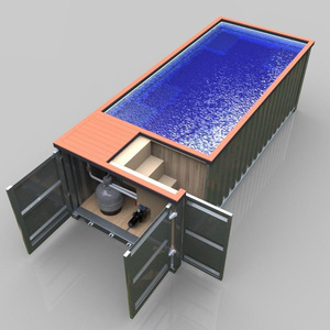 Venta caliente Casa Familiar contiene accesorios para piscina 20 pies 40 pies contenedor de envío piscina con bañera de hidromasaje - Product Image 3