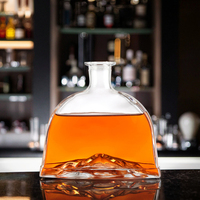 Bouteille de vin en verre de forme personnalisée de haute qualité avec bouchon et marquage à chaud pour l'affichage et l'emballage des spiritueux en bar