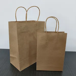 Hot Sale White/Kraft Paper Bag Custom Printing Recycled Carrier Bags Paper Shopping Bags