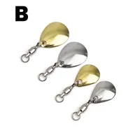 1 OUTKIT 6 Pcs/lot Leurre DIY Pour Spinner Cuillère Leurres Grenouilles VIB Réfléchissant En Acier Inoxydable Feuille Bruyant Cuillères Accessoires De Pêche