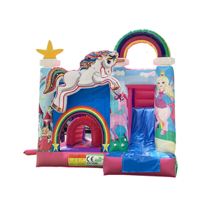 Tropical Rush Jungle Inflable Bouncer Tobogán de agua de aire Salto Castillo hinchable <span class=keywords><strong>Luna</strong></span> Gran Casa de rebote Combo con piscina - Product Image 2