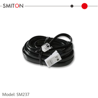 Kabel Telepon Datar Tembaga Dalam Ruangan RJ11 6P4C 1m 2m 5m dengan Konektor UK-US