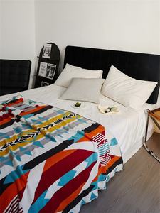 奢华多彩软友100% 棉针织浴室沙发旅行毛毯 - Product Image 2