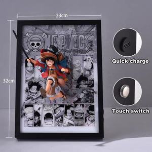 One Pieced 3D Luffy Zoro Saab Trois Frères Stéréographique Anime Figure Creative Design Peinture Meilleur Cadeau Pour Garçon Et Fille - Product Image 4