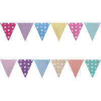 Guirlande de fanions triangulaires de mariage 14,5*16cm, bannière en papier pour fête