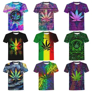 Camiseta estampada folhas de ervas daninhas, camisa masculina digital de impressão personalizada, com gráficos impressos, roupa 3d para homens, 2023