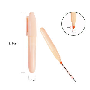 Manifattura all'ingrosso Soft Wax Pill Mini Highlighters Stick per School Highlight Crayon Highlighter Marker Pen Set - Product Image 3
