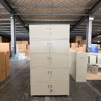 Casier individuel à deux portes, casier à vêtements en acier à 2 niveaux, armoire métallique pour vêtements, casier en acier pour écoliers