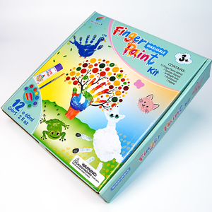 WingArt Set de 12 Pinturas Lavables para Dedos, 60ml, No Tóxicas, a Base de Agua, Kit de <span class=keywords><strong>Pintura</strong></span> para Dedos para Niños - Product Image 1