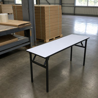 Table pliante portable rectangulaire pour salle de formation, séminaire, salle de classe, bureau, étude