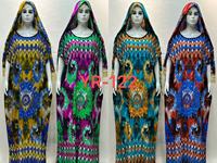 Nouvelle Robe Caftan en Coton Imprimé Double Face Grande Taille pour Femmes, Motif Tendance, Élégante, Boubou Africain Dashiki