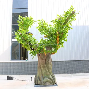 Künstliche Tier realistische anima tro nische Schlange Anakonda mit Baum