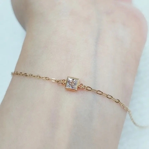 2025 nuovo oro riempito quadrati zircone portafortuna connettori dodicesimo mese S925 diamanti ciondoli per bracciale collana - Product Image 4