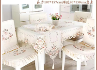Nappe de broderie machine européenne avec motif floral ajouré pour mariage, banquet, salle à manger, commande en gros, polyester