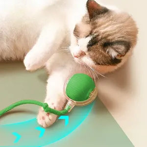 Cat Interactive Ball Toy Automatic Rolling Ball Faux Tail Smart Pet Electric Toy Cat Training Imitate <b>Mouse</b> Toy Pet Supplies - Product Image 2