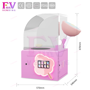 Mini <strong>Cotton</strong> <strong>Candy</strong> Vending Automatic <strong>Sugar</strong> Box High Efficiency Low Cost School Playground - Product Image 2