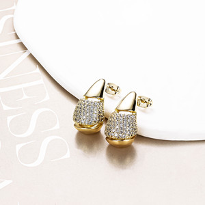 CM Jewelry Mew Customized Zircon Product <strong>Pendiente</strong> De <strong>Gota</strong> De Agua Versatile 14k Gold Plated Water Drop Earring - Product Image 2