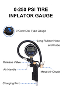Gonfleur de pneus numérique SFUTOOLS de haute qualité avec écran LCD, ajustement universel pour l'entretien des véhicules