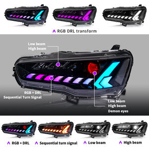 ชุดไฟหน้า RGB 6000K พร้อมกล่อง ABS สำหรับ <span class=keywords><strong>Mitsubishi</strong></span> <span class=keywords><strong>Lancer</strong></span> EX 2008-2018 <span class=keywords><strong>EVO</strong></span> <span class=keywords><strong>X</strong></span> 12V ปลั๊ก + เล่นอัพเกรดอัตโนมัติสภาพอากาศ - Product Image 4