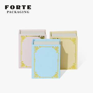 Forte 2025 Tùy Chỉnh Sang Trọng Giả Da Giấy Thân Thiện Với Môi Nhung Lót Cuốn Sách Phong Cách Hộp Đồ Trang Sức Cho Nhẫn Bông Tai Mặt Dây Chuyền - Product Image 6