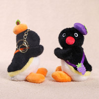 Magnetische kantelbare pinguïn knuffelhanger sleutelhanger klein dieren ornament fruit rugzak hanger kindercadeau PP polyester