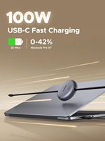 Câble USB-C rétractable UGREEN 100W, cordon de charge et de données USB-C pour iPhone 17/16/14, MacBook Pro/Air, Galaxy S25/S25/S24