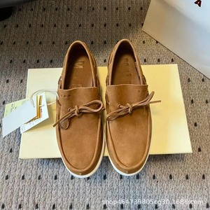 Mocassins décontractés Marn's couleur haricot rouge automne, en cuir véritable avec doublure en maille, tendance mode, semelles intérieures en caoutchouc EVA - Product Image 4
