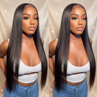 Échantillon Gratuit Perruque Lace Front Transparente en Cheveux Humains Brésiliens Remy, Cuticules Alignées, Longueurs Variées, Marque Moonhair, Vente en Gros