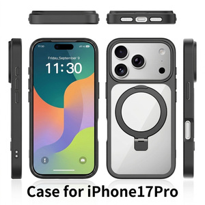 Étui de protection magnétique pour iPhone 18/18 Pro/18 Pro Max avec support PC+TPU+Métal, antichoc, compatible OEM/ODM - Product Image 1
