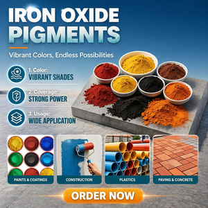 Pigmenti di Ossido di Ferro di Alta Qualità Nero/<span class=keywords><strong>Rosso</strong></span>/<span class=keywords><strong>Blu</strong></span>/Verde/<span class=keywords><strong>Giallo</strong></span>/Marrone per Colorazione di Cemento, Ceramica, Calcestruzzo <span class=keywords><strong>e</strong></span> Mattoni - Product Image 1