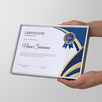 Plaque personnalisée imprimée UV Métal acrylique détachable certificat d'honneur Cadre photo Trophée avec plaque d'autorisation Trophée