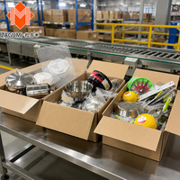 Ensemble de batterie de cuisine en acier inoxydable antiadhésif OEM pour la vente en gros, comprenant casseroles et poêles, pour la cuisson en vrac