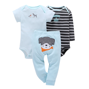 Wholesale Various Styles Unisex Organic Babi Cotton Romper Boy <b>3</b> <b>Piece</b> <b>Set</b> Knitting Girl Baby Rompers for Kids - Product Image 5