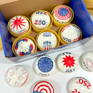 Édition limitée 250e anniversaire : Jouet sensoriel anti-stress en plastique souple à rebond lent, en forme de dumplings à thème USA, pour enfants - Product Image 5