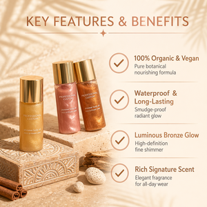MLM Custom Organic Waterproof Non-toxic Vegan Eco-Friendly Strong Flavor Highlighter Body Spray Liquid Bronzer Long Lasting Body - Product Image 3