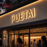 Letras 3D Personalizadas de Acero Inoxidable con Retroiluminación LED, Letras de Canal Iluminadas para Montaje en Pared Exterior, Letrero Comercial