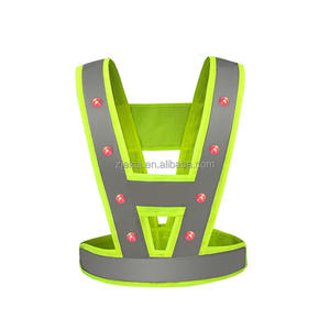 بيع بالجملة شحن USB الأشرطة المضيئة أدى الرياضة في الهواء الطلق ليلة تشغيل سترة ركوب مرنة الملابس العاكسة - Product Image 1