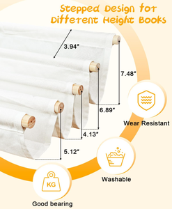 Étagères à livres pour la chambre d'enfant, bibliothèque pour enfants avec 4 niveaux de <span class=keywords><strong>rangement</strong></span> profonds pour la chambre de bébé, la petite enfance, la salle de classe, <span class=keywords><strong>rangement</strong></span> de livres - Product Image 4