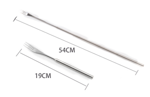 Fourchette de cuisine extensible télescopique Freeloader Trick Prank BBQ Fork Party Barbecue Fourchette à long manche - Product Image 3