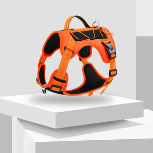 Gilet harnais tactique pour <span class=keywords><strong>chien</strong></span> OEM Logo personnalisé réfléchissant réglable sans traction Harnais pour animaux de compagnie Formation Contrôle facile Poignée harnais laisse - Product Image 2