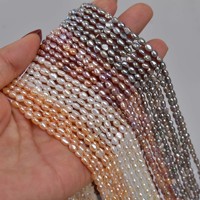 Perles d'eau douce naturelles de qualité AA, forme baroque, 3-4 mm, en vrac, pour la création de bijoux DIY, collier, bracelet